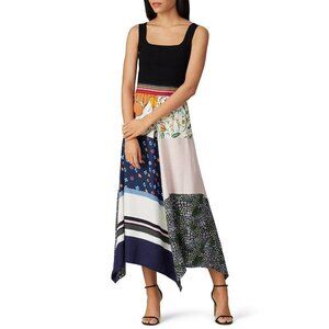 See by Chloe Summer Patchwork Handkerchief Skirt Women's Size 38 (US 6)